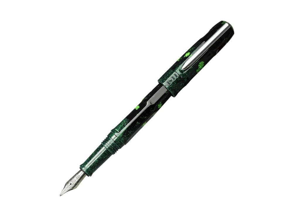 Benu Talisman Four-Leaf Clover Fountain Pen, Resin, Green, 19.2.07.5.0-S