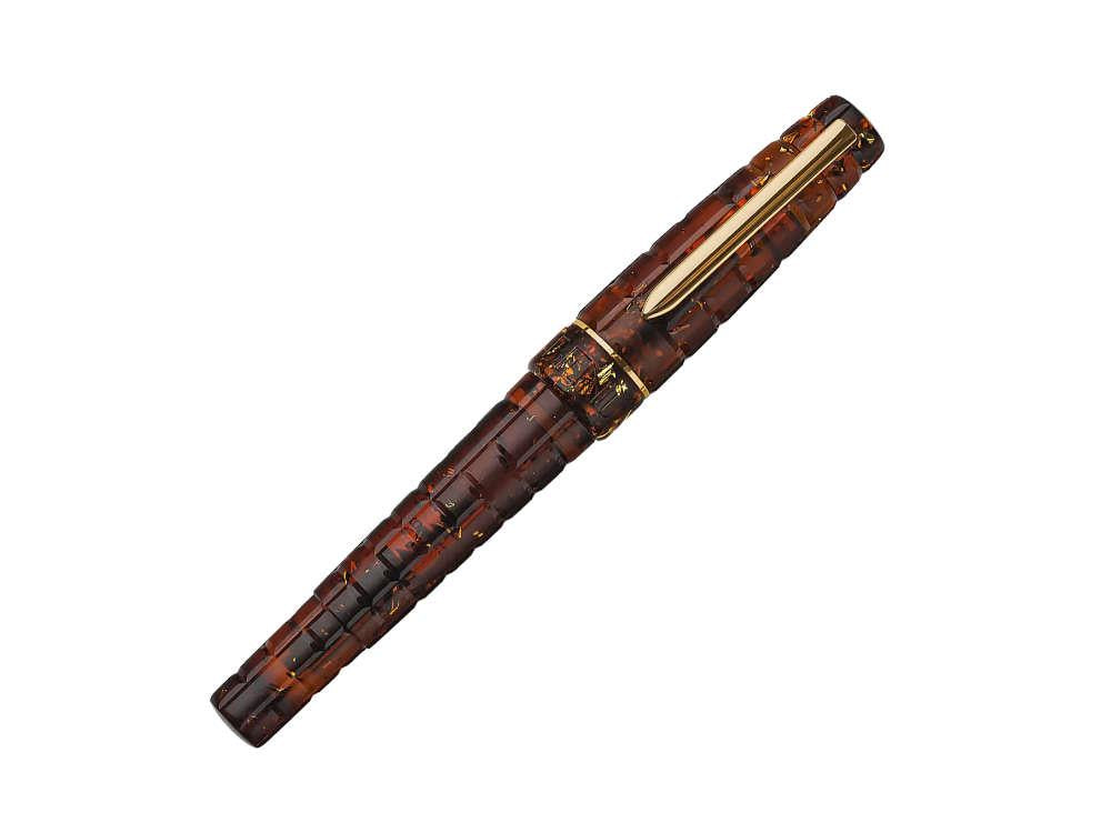 Benu Tessera Sunstone Fountain Pen, Amber, Gold plated, 25.2.31.6.0