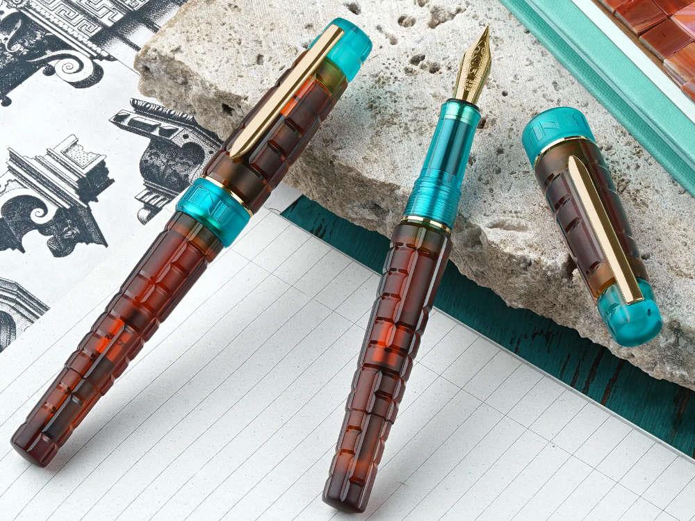 Benu Tessera Ribbon Turquoise Fountain Pen, Amber, 25.2.32.6.0
