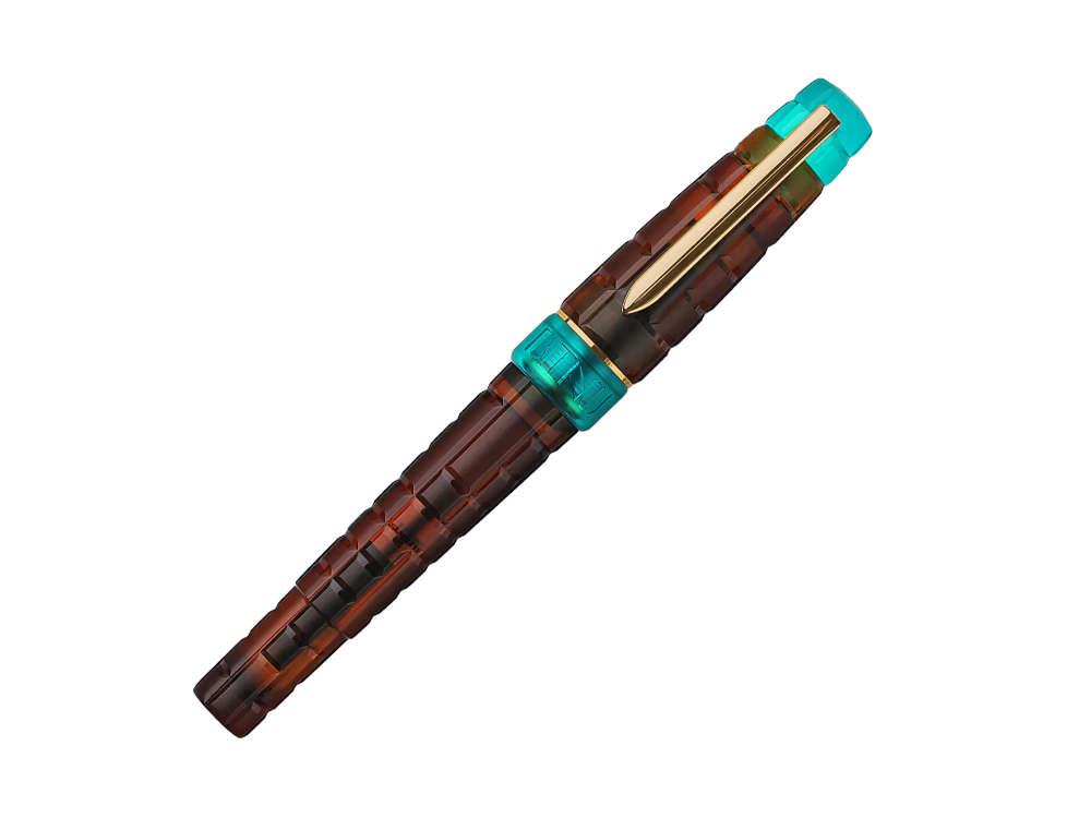 Benu Tessera Ribbon Turquoise Fountain Pen, Amber, 25.2.32.6.0-S