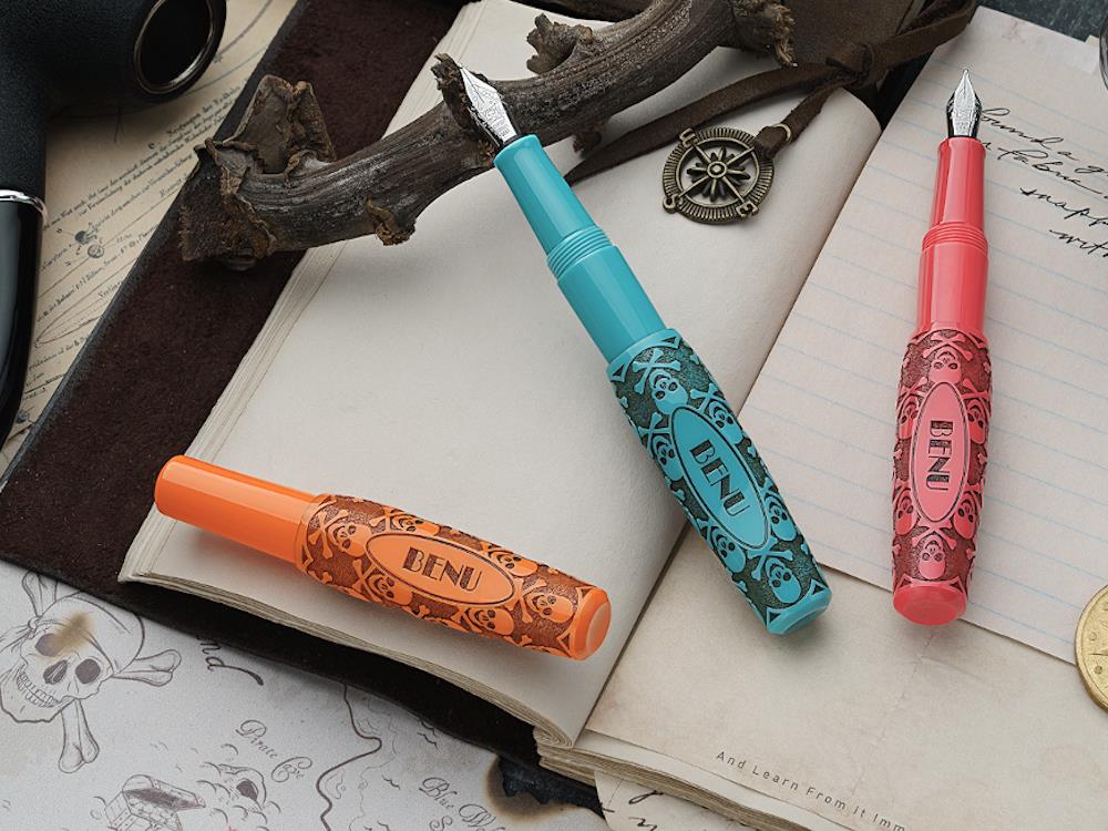 Benu Pixie Jolly Roger Fountain Pen, Resin Set, Multicolour, PX05