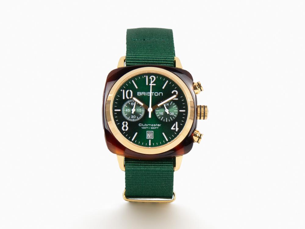 Briston Clubmaster Classic Quartz Watch, Green, 40 mm, 15140.PYA.T.10.NBG