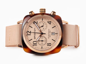 Briston Clubmaster Classic Terracotta Watch, 40 mm, 20140.PRA.T.36.NTN