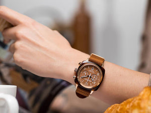 Briston Clubmaster Classic Terracotta Quartz Watch, 40 mm, 20140.PRA.T.38.NTC