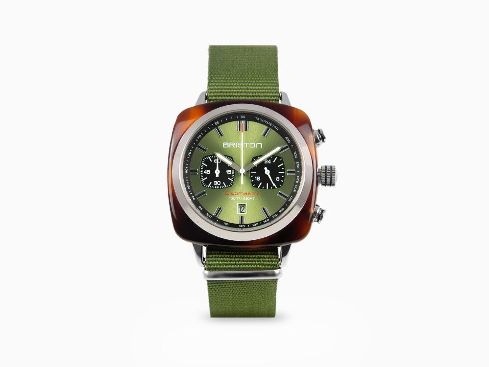 Briston Clubmaster Sport Quartz Watch, Green, 42 mm, 20142.SA.TS.26.NOL