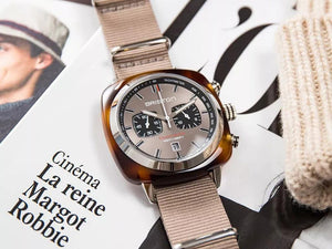 Briston Clubmaster Sport Quartz Watch, Grey, 42 mm, 20142.SA.TS.30.NT