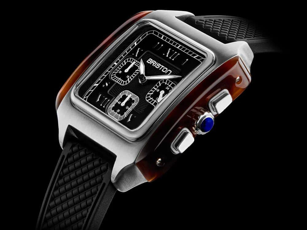 Briston Streamliner Kennedy Chrono Quartz Watch, Black, 38,5mm, 251838.SA.T.1.FB