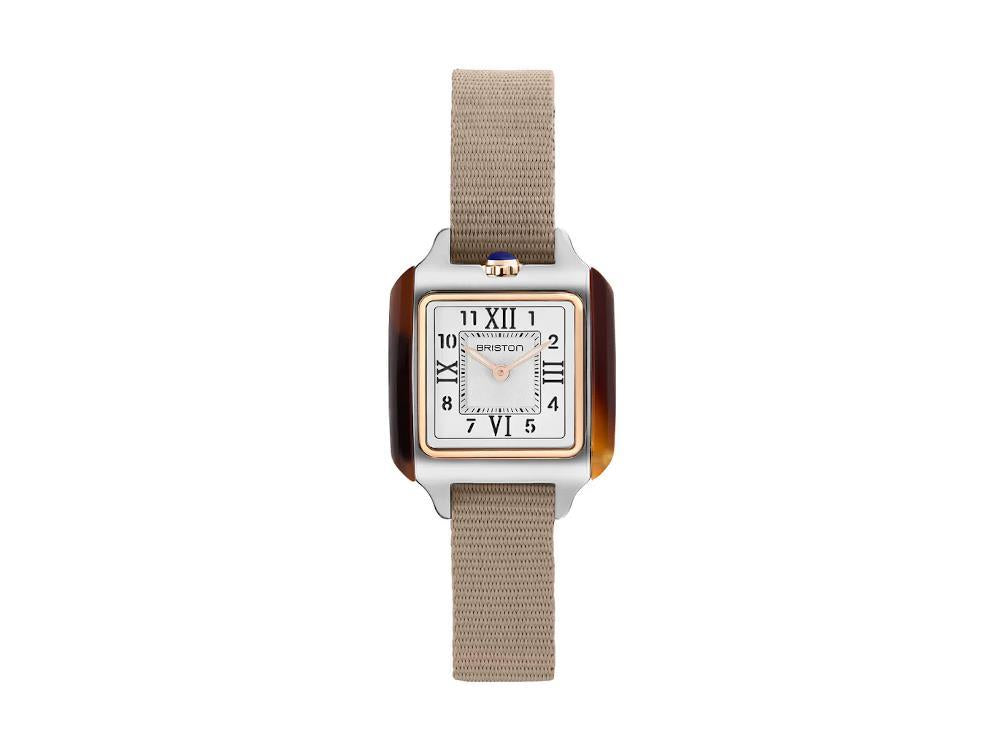 Briston Streamliner Kennedy Quartz Watch, Steel, White, 30 mm, 252030.PRA.T.2.NT