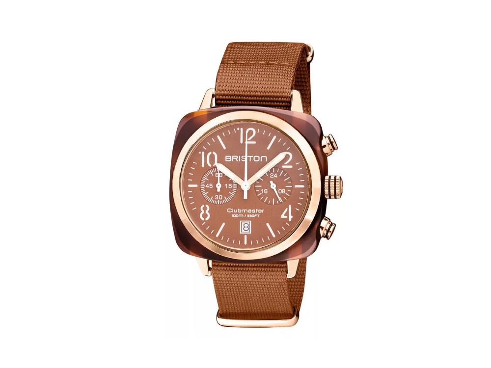 Briston Clubmaster Classic Terracotta Quartz Watch, 40 mm, 20140.PRA.T.38.NTC