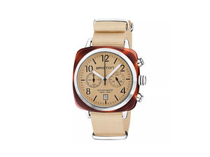 Briston Clubmaster Classic Terracotta Watch, Beige, 40 mm, 20140.SA.T.39.NTV