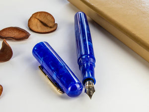 Conklin All American Lapis Blue Fountain Pen, Resin, Steel, CK71442