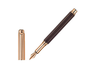 Caran d´Ache Varius Ebony Fountain Pen, PVD Rose Gold, Brown, 4490.142