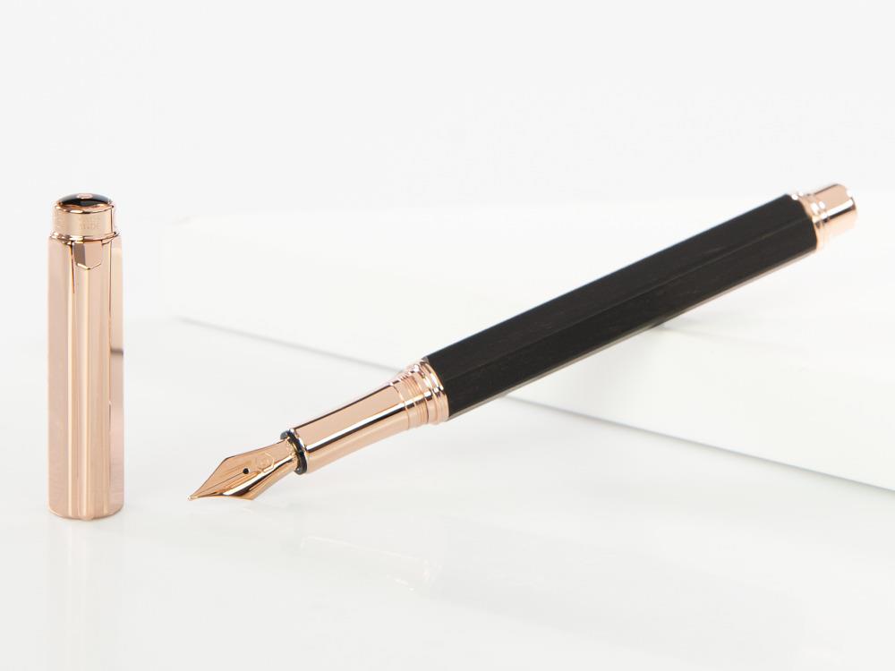 Caran d´Ache Varius Ebony Fountain Pen, PVD Rose Gold, Brown, 4490.142