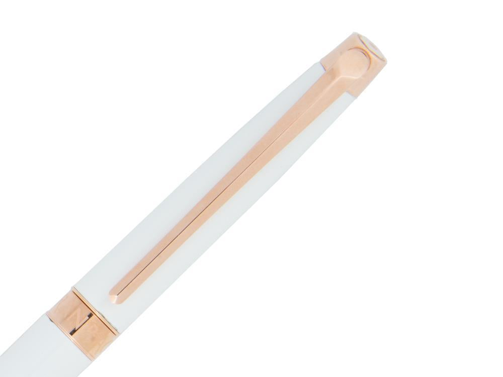 Caran d´Ache Léman Slim White Rosegold Rollerball pen, Lacquer, White, 4771.001