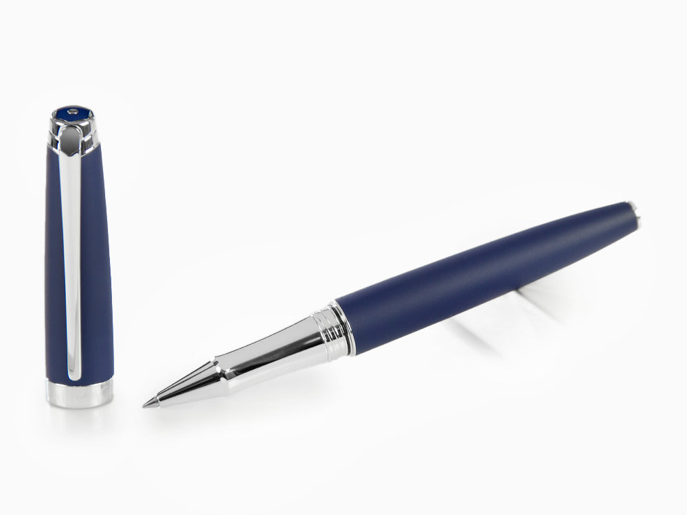 Caran d'Ache Léman Blue Night Matt Rollerball pen, Matt Lacque, Blue, 4779.449