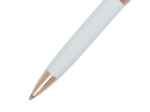 Caran d´Ache Léman Slim White Rosegold Ballpoint pen, Lacquer, White, 4781.001