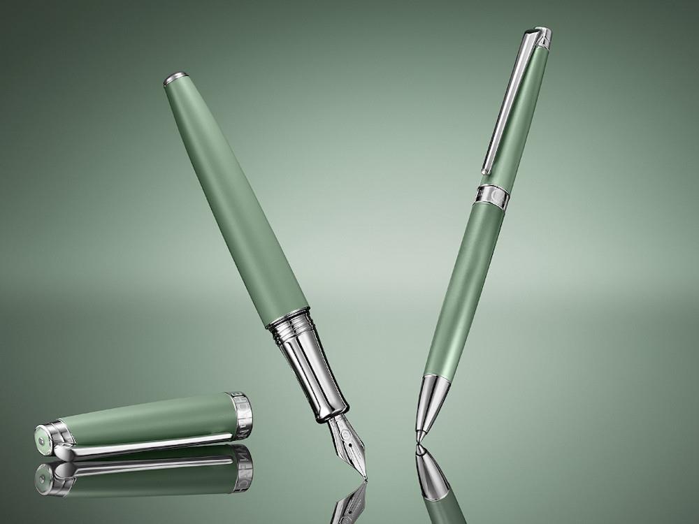 Caran d'Ache Léman Slim Léman Vert de Gris Ballpoint pen, Brass, Green, 4781.713