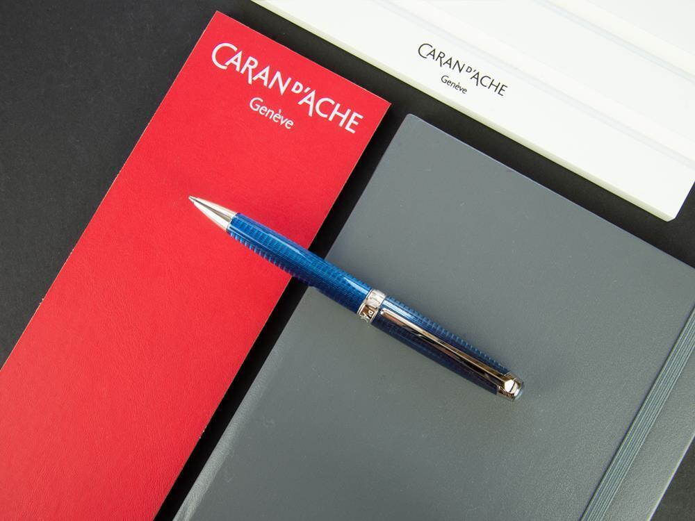 Caran d´Ache Léman Grand Bleu Ballpoint pen, Lacque, Rhodium Trims, 4789.168