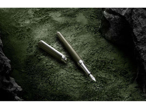 Caran d'Ache Léman Slim Terre d’Ombre Fountain Pen, Green, 4791.016