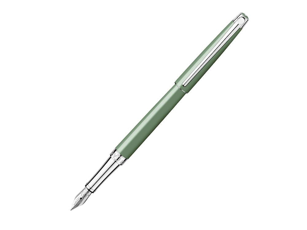 Caran d'Ache Léman Slim Vert de Gris Fountain Pen, Green, 4791.713