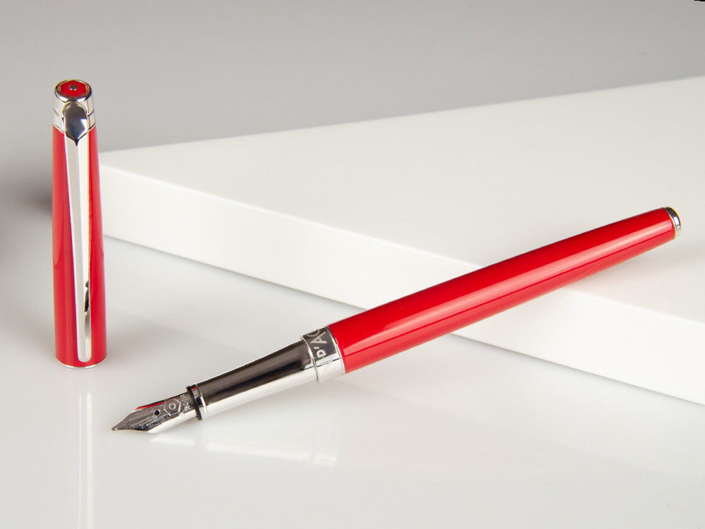 Caran d´Ache Léman Slim Scarlet Red Fountain Pen, Lacquer, 4791.770