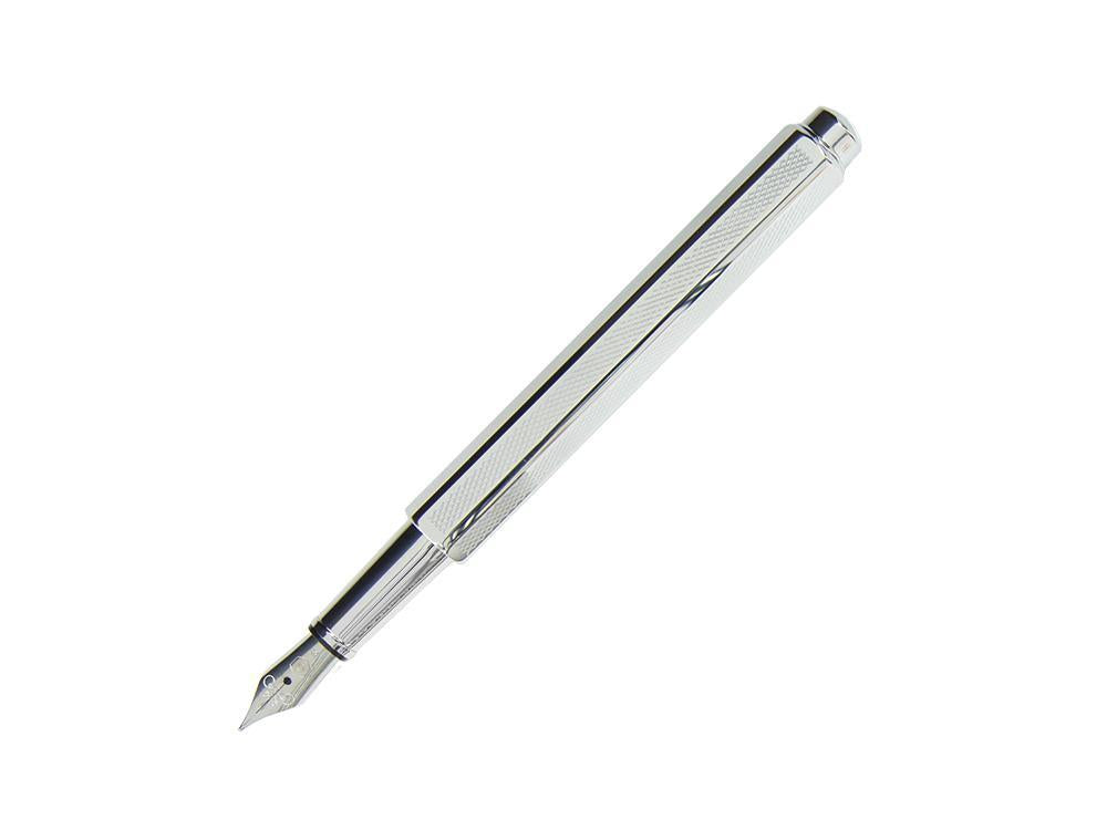 Caran d'Ache Ecridor Retro Fountain Pen, Palladium, Silver, 958.485
