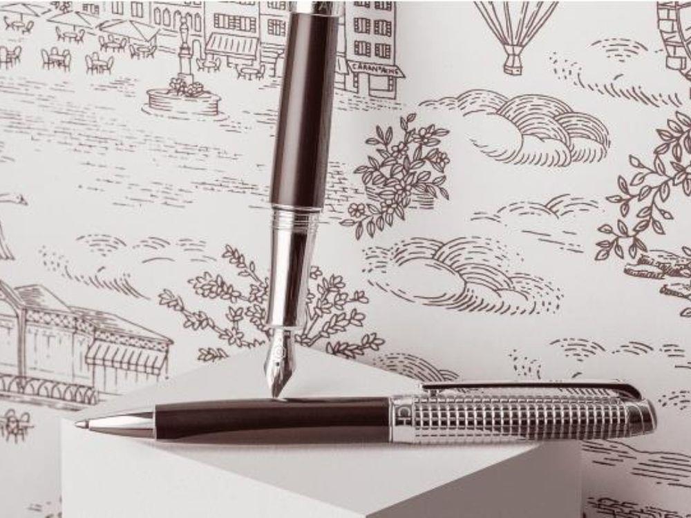 Caran d'Ache Léman Toile de Jouy & Leather Case Fountain Pen, CC4799.026