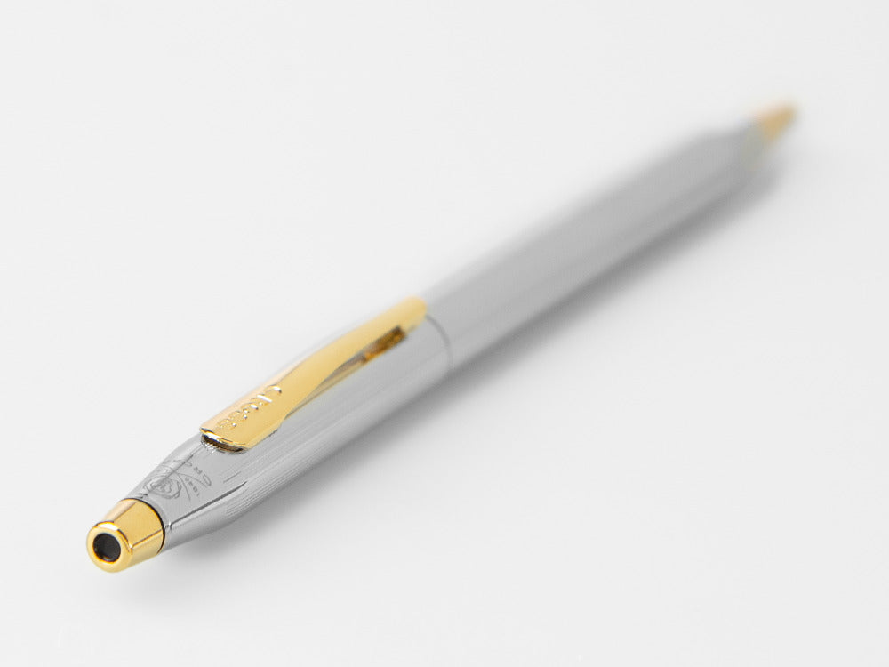 Cross Classic Century Medalist Ballpoint pen, Chrome, Silver, Polished, Ribbed