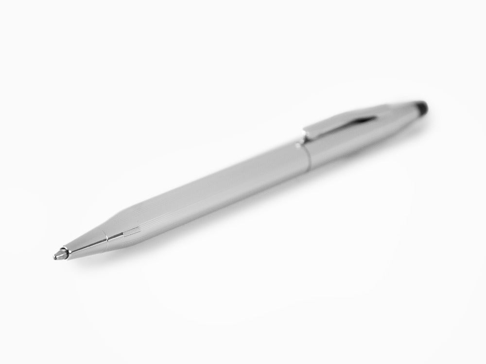 Cross Classic Century Ballpoint pen, Chrome, Silver, Polished, Ribbed, 3502