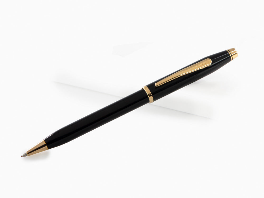 Cross Century II Ballpoint Pen - Black Lacquer & Gold