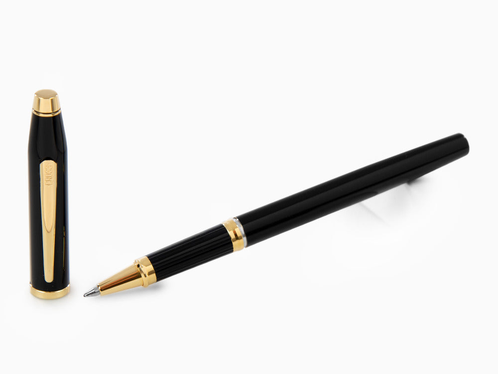 Cross Century II Rollerball pen, Lacquer, Black, 23K Gold plated, 414-1