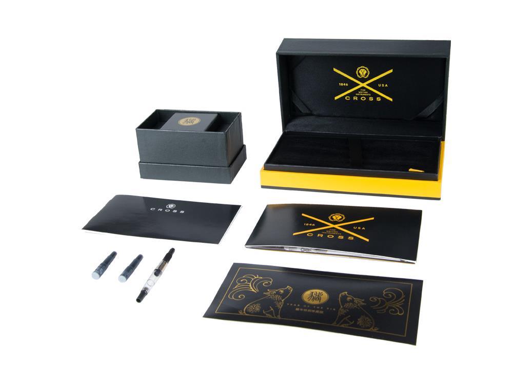 Cross Townsend Year of the Pig 2019 Ballpoint pen, Red, 23K Gold, AT0042-55