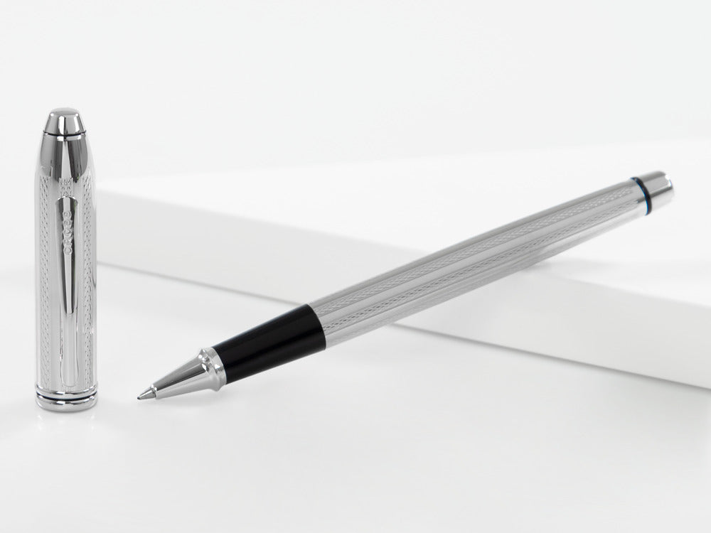 Cross Townsend Rollerball pen, Platinum, Silver, Polished, Resin, AT0045-1