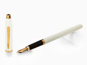 Cross Century II Fountain Pen, White Lacquer, Rose Gold, AT0086-113