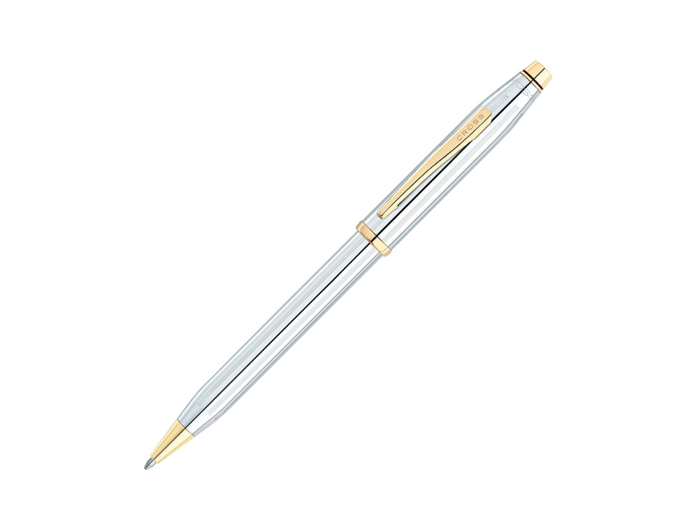 Cross Century II Medalist Ballpoint pen, Silver, 23K Gold plated, 3302WG