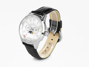 Delbana Classic Retro Moonphase Quartz Watch, 42mm, Leather, 41601.646.6.064