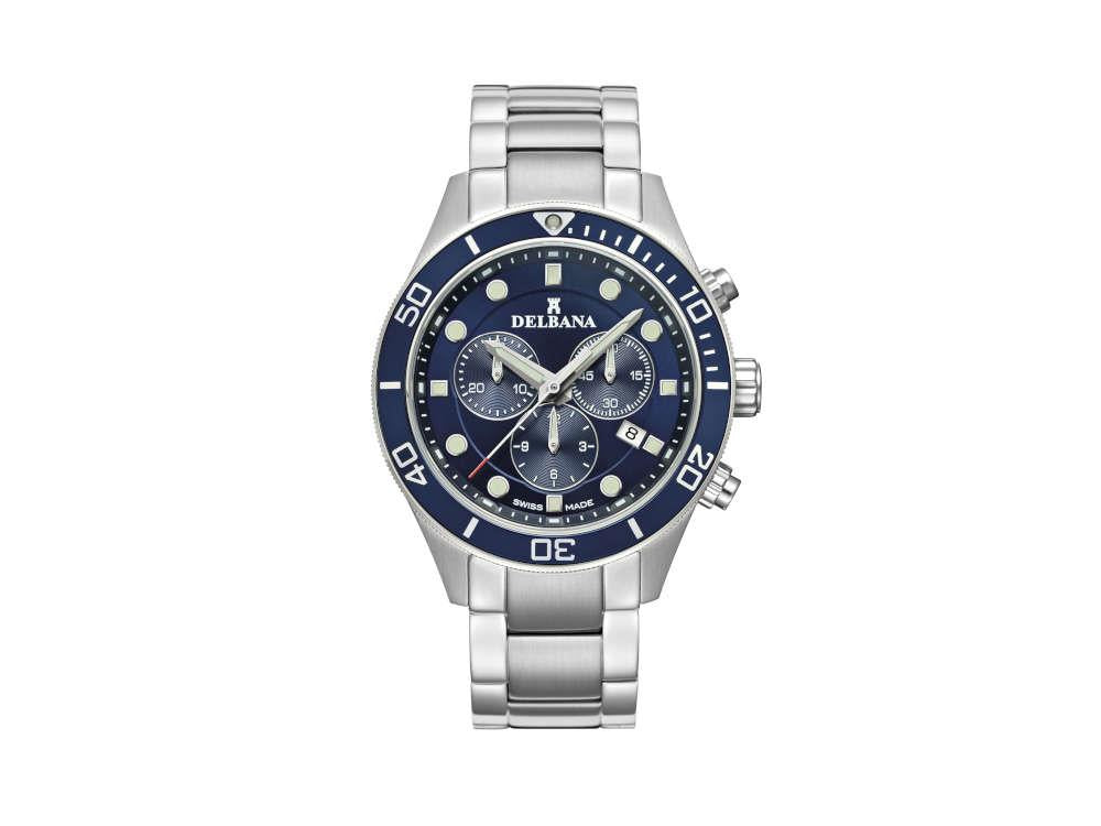 Delbana Sports Mariner Chronograph Quartz Watch, Blue, 42 mm, 41701.718.6.044