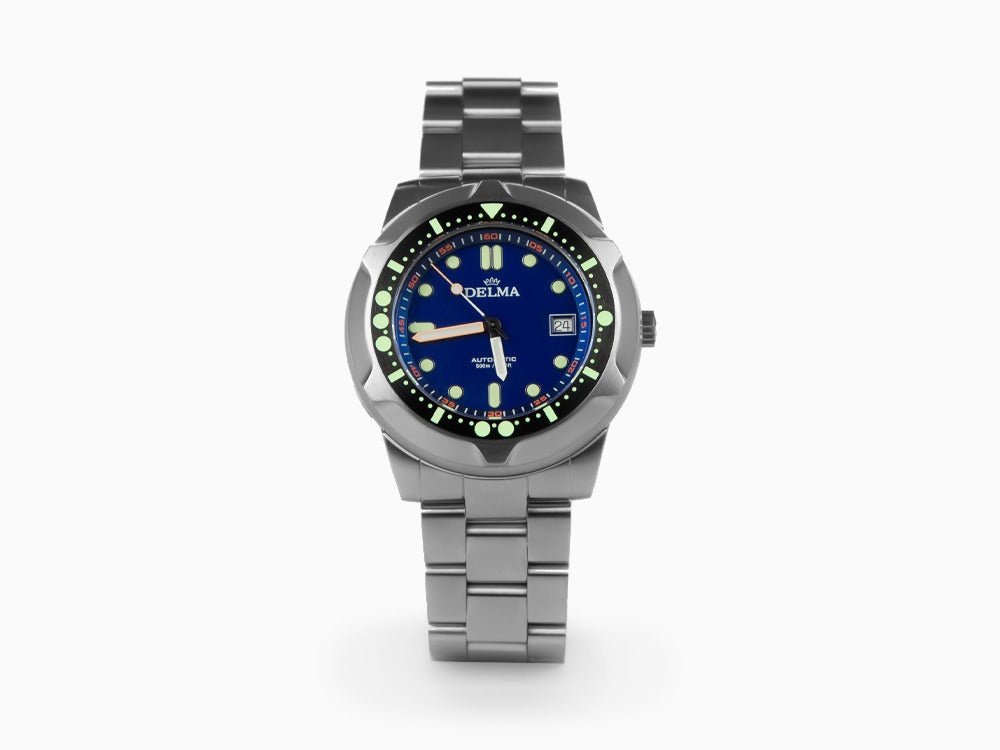 Delma Diver Quattro Automatic Watch, Blue, Limited Edition, 41701.744.6.048