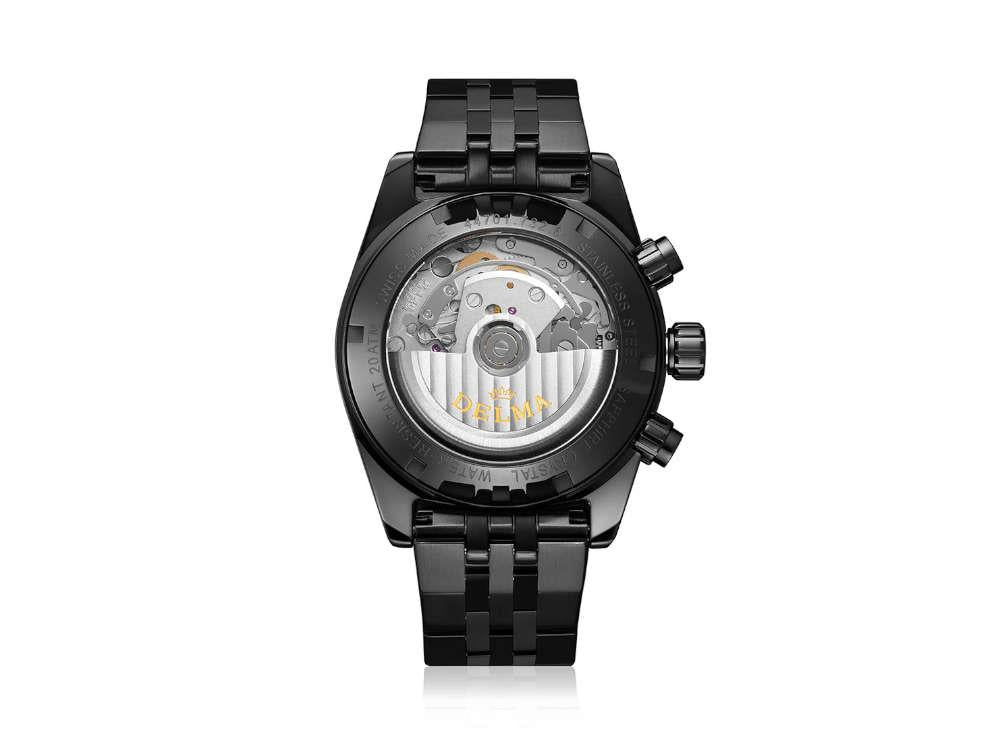 Delma Montego Black Edition Automatic Watch, DLC, Black, 42 mm, 44701.732.6.031