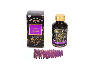 Diamine Shimmering Purple Pazzazz Ink Bottle, 50ml, Crystal