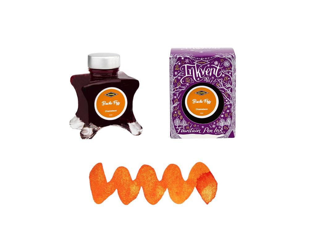 Diamine Bucks Fizz Ink Vent Purple Ink Bottle, 50ml, Chamaleon, Orange