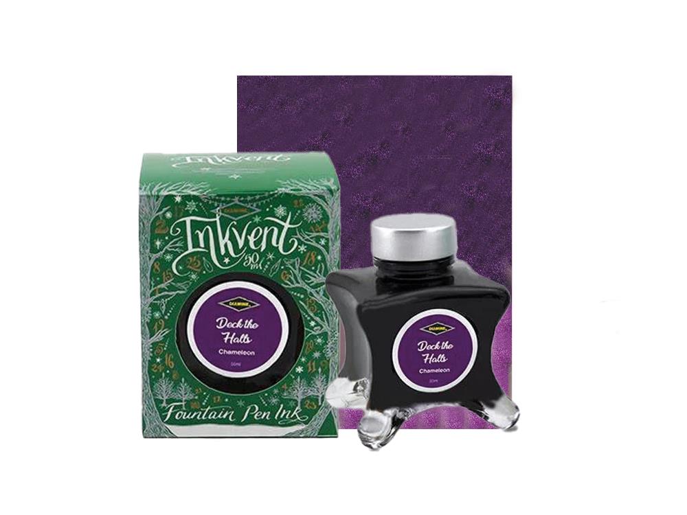 Diamine Deck the Halls Ink Vent Green Ink Bottle, 50ml, Chameleon