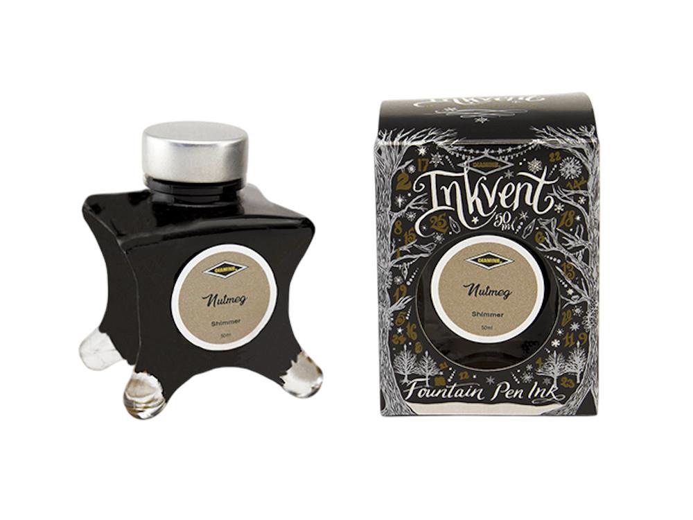 Diamine Ink Vent Black Shimmer Nutmeg Ink Bottle, 50ml, Sepia