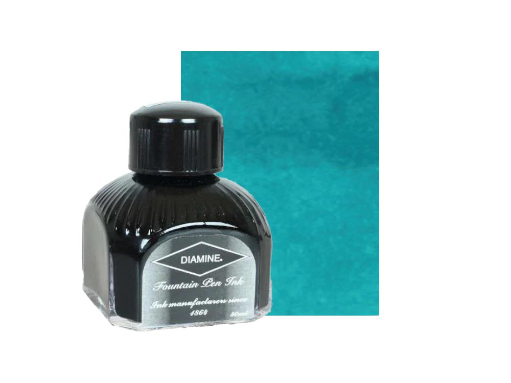 Diamine Ink Bottle, 80ml., Steel Blue, Italian crystal