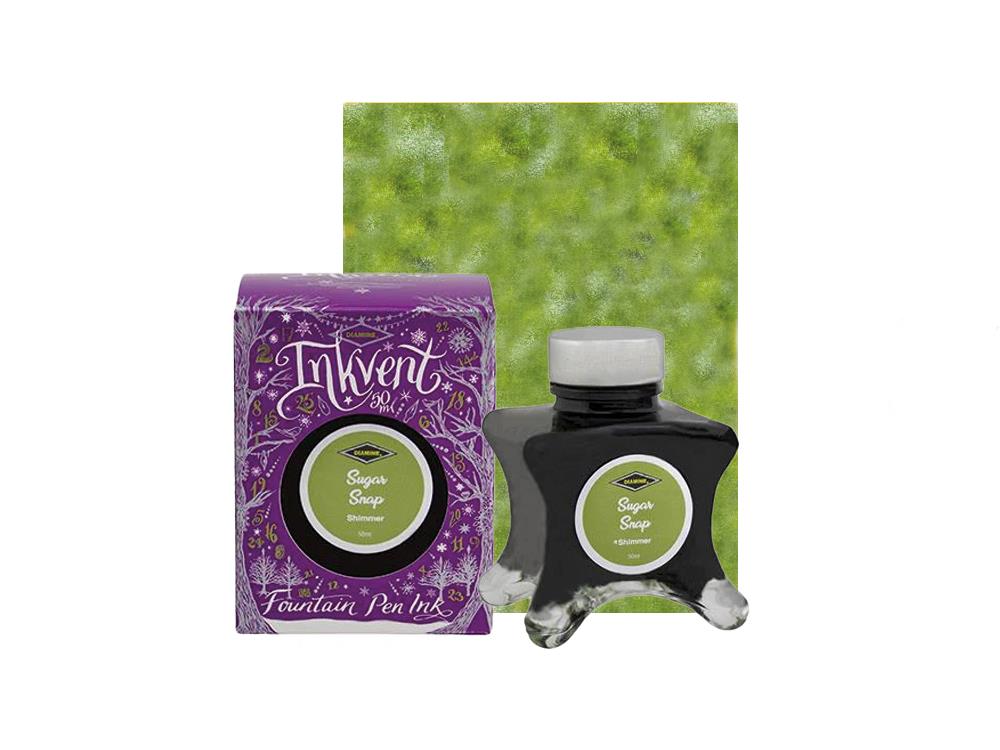 Diamine Sugar Snap Ink Vent Purple Ink Bottle, 50ml, Shimmer, Green