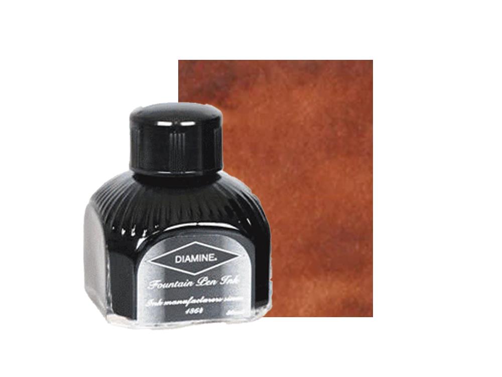 Diamine Ink Bottle Warm Brown, 80ml, , Italyan crystal bottle