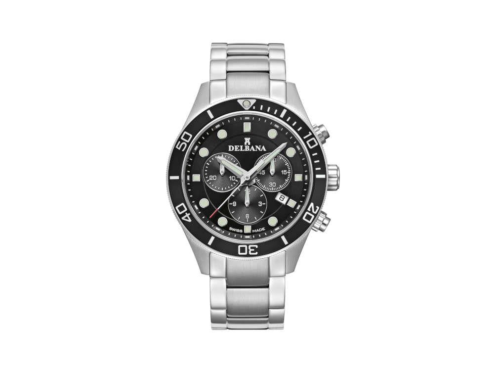 Delbana Sports Mariner Chronograph Quartz Watch, Black, 42 mm, 41701.718.6.034
