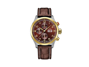 Delma Aero Pioneer Chronograph Automatic Watch, Brown, 45 mm, 52601.580.6.102