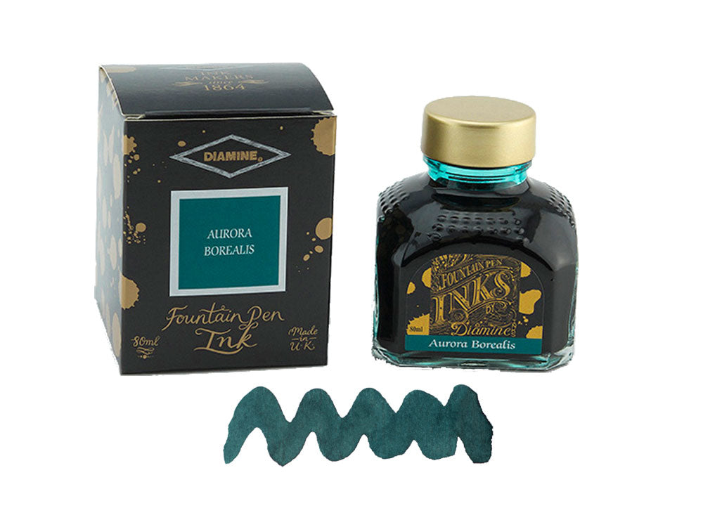 Diamine Aurora Borealis Ink Bottle, 80ml., Crystal