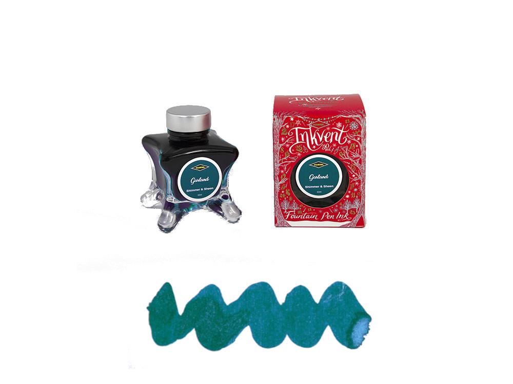 Diamine Garland Ink Vent Red Ink Bottle, 50ml, Green, Glass